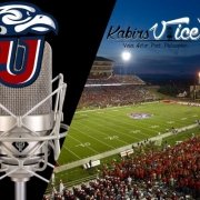 Liberty University college voice over football stadium
